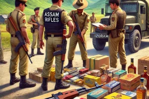 Assam Rifles Seize ₹16.43 Lakh Worth of Foreign Cigarettes & Liquor in Mizoram
